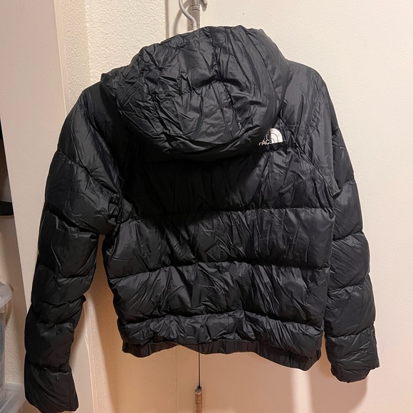 The North Face Hydrenalite 550 hooded cropped down black jacket - Picture 3 of 5